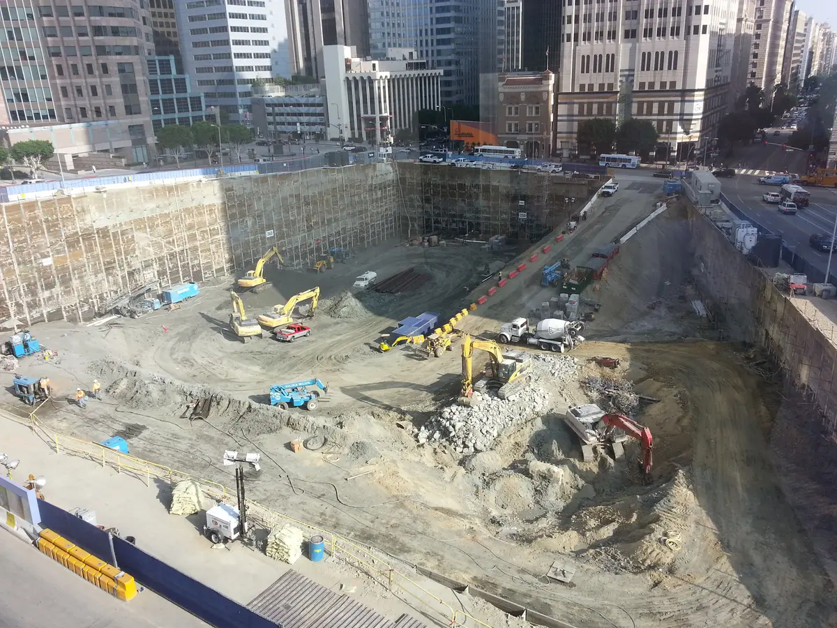 Wilshire Grand Excavation Progress